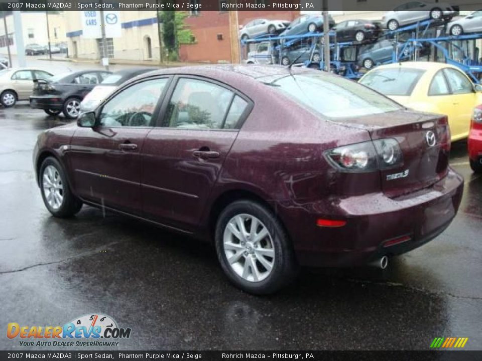 2007 Mazda MAZDA3 i Sport Sedan Phantom Purple Mica / Beige Photo #2