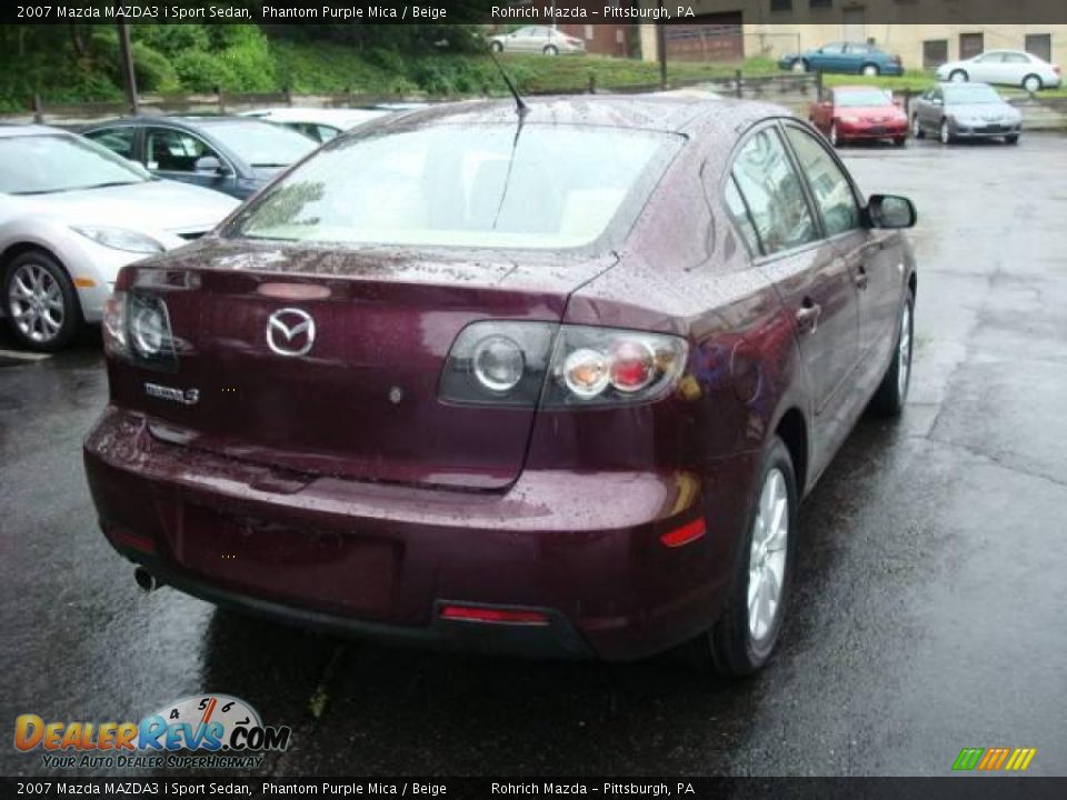 2007 Mazda MAZDA3 i Sport Sedan Phantom Purple Mica / Beige Photo #5