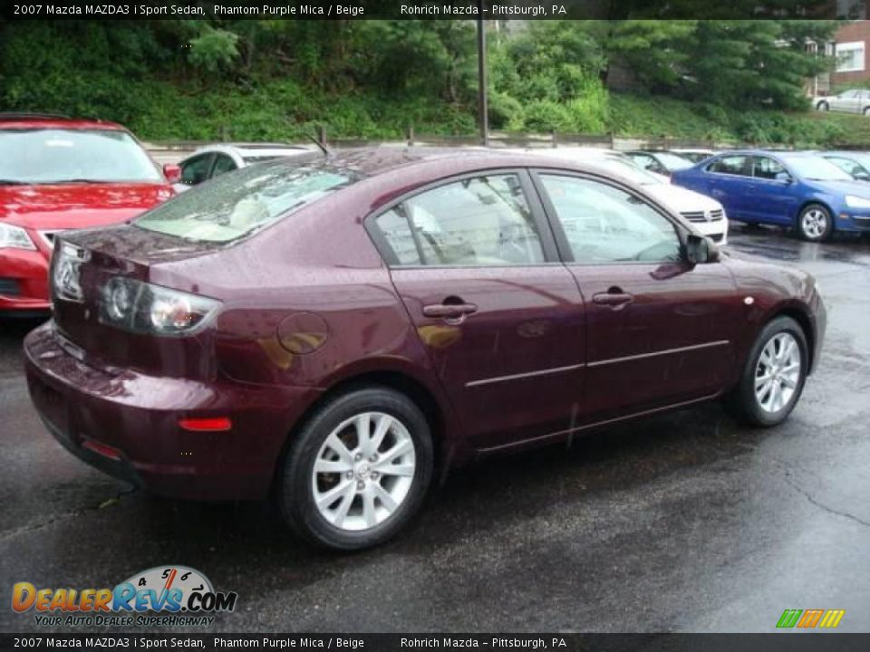 2007 Mazda MAZDA3 i Sport Sedan Phantom Purple Mica / Beige Photo #6