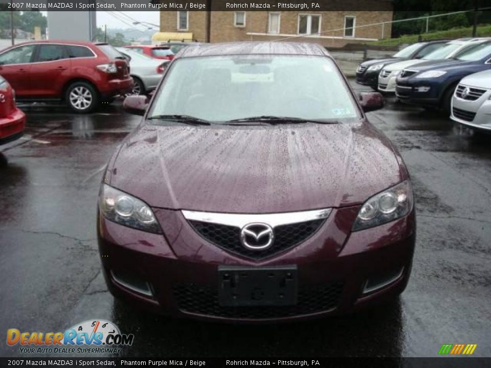 2007 Mazda MAZDA3 i Sport Sedan Phantom Purple Mica / Beige Photo #8