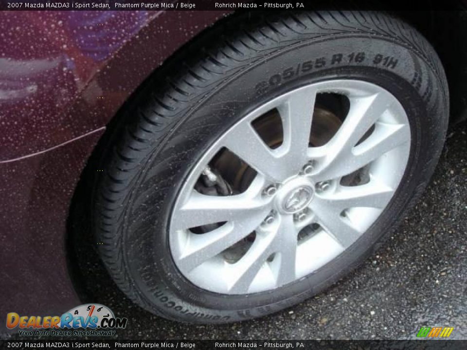 2007 Mazda MAZDA3 i Sport Sedan Phantom Purple Mica / Beige Photo #9