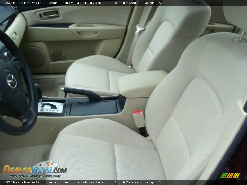 2007 Mazda MAZDA3 i Sport Sedan Phantom Purple Mica / Beige Photo #10