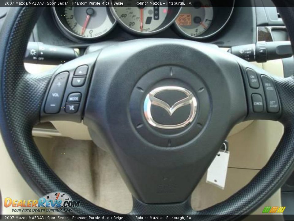 2007 Mazda MAZDA3 i Sport Sedan Phantom Purple Mica / Beige Photo #16