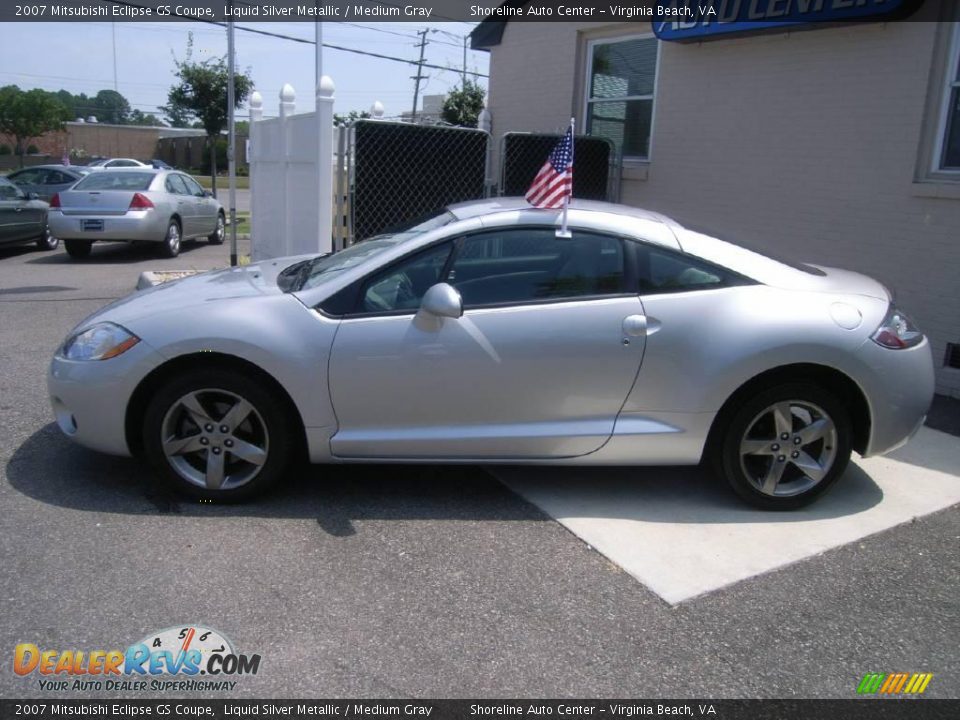 2007 Mitsubishi Eclipse GS Coupe Liquid Silver Metallic / Medium Gray Photo #3