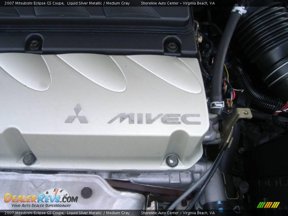 2007 Mitsubishi Eclipse GS Coupe Liquid Silver Metallic / Medium Gray Photo #12