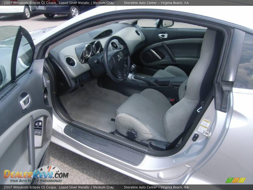 2007 Mitsubishi Eclipse GS Coupe Liquid Silver Metallic / Medium Gray Photo #13