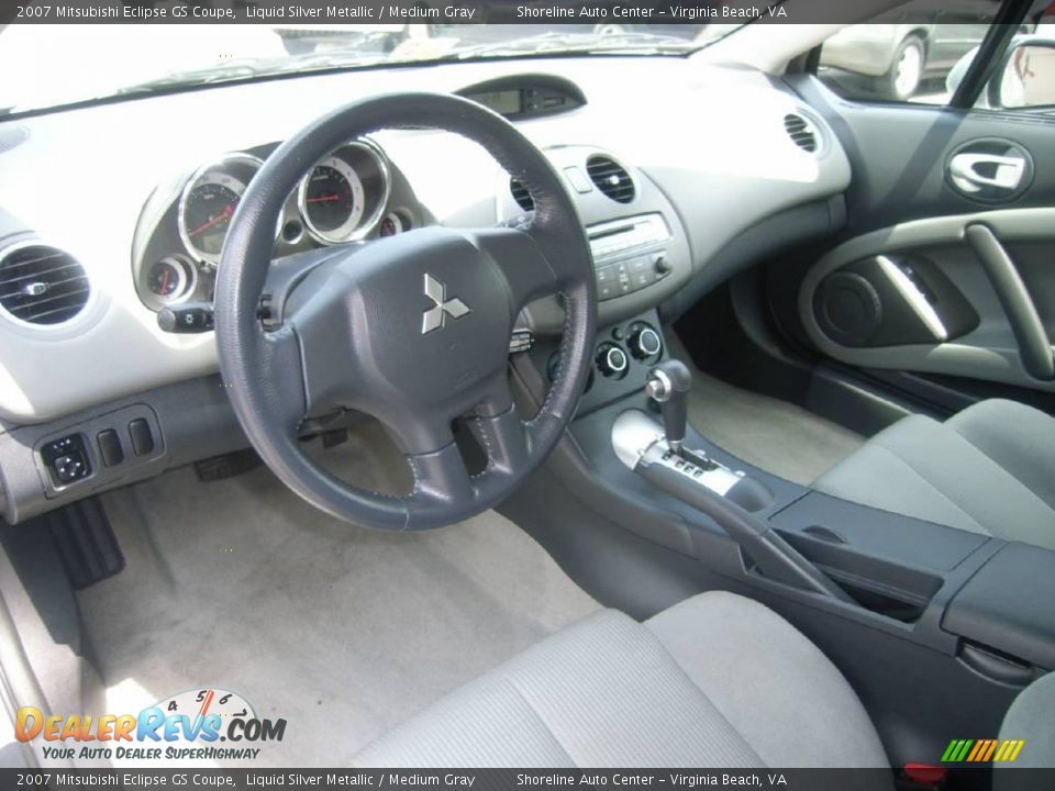 2007 Mitsubishi Eclipse GS Coupe Liquid Silver Metallic / Medium Gray Photo #15