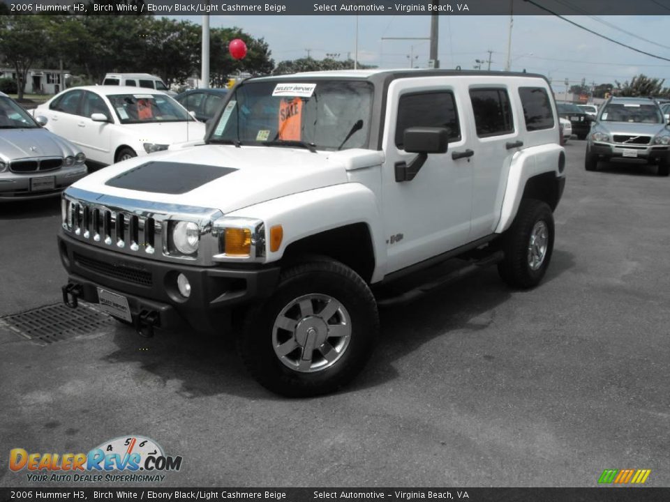 2006 Hummer H3 Birch White / Ebony Black/Light Cashmere Beige Photo #1