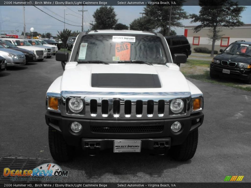 2006 Hummer H3 Birch White / Ebony Black/Light Cashmere Beige Photo #4
