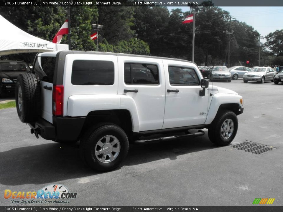 2006 Hummer H3 Birch White / Ebony Black/Light Cashmere Beige Photo #7