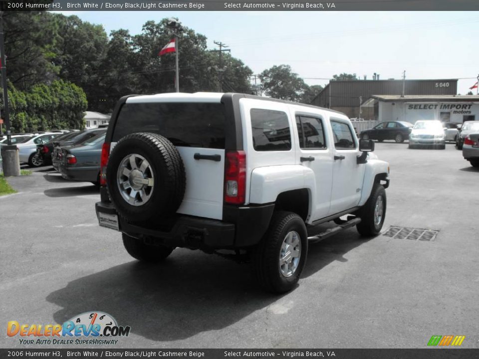 2006 Hummer H3 Birch White / Ebony Black/Light Cashmere Beige Photo #8