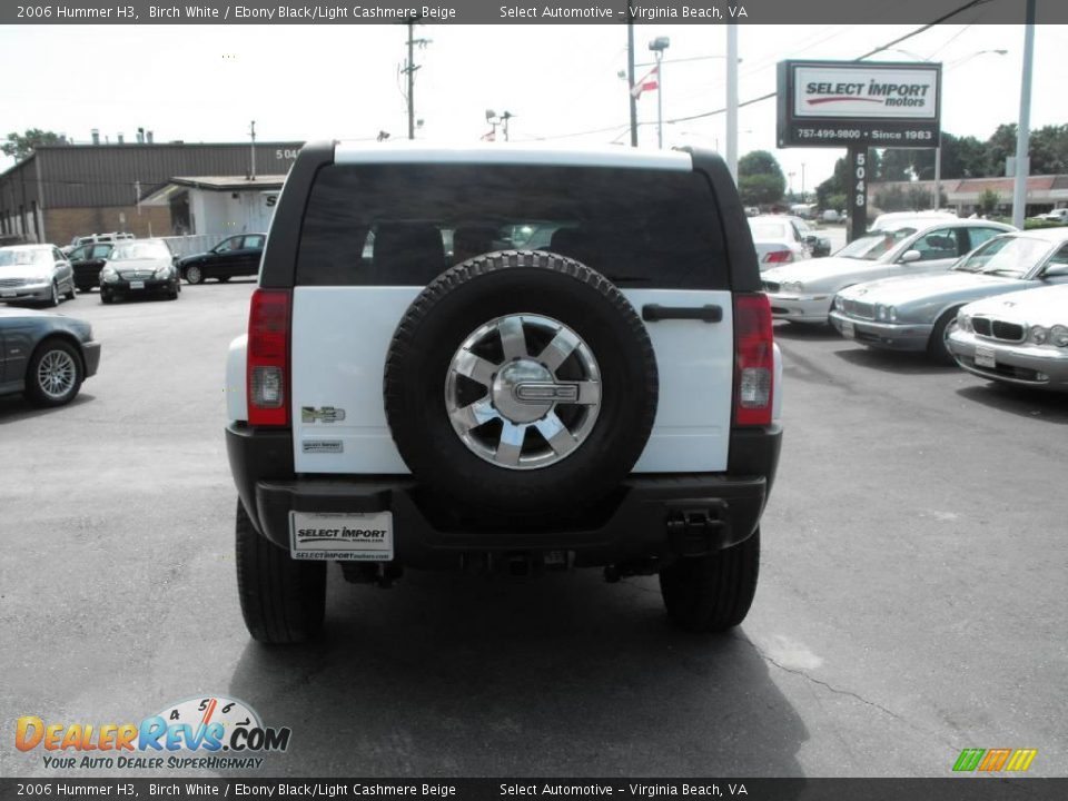 2006 Hummer H3 Birch White / Ebony Black/Light Cashmere Beige Photo #9
