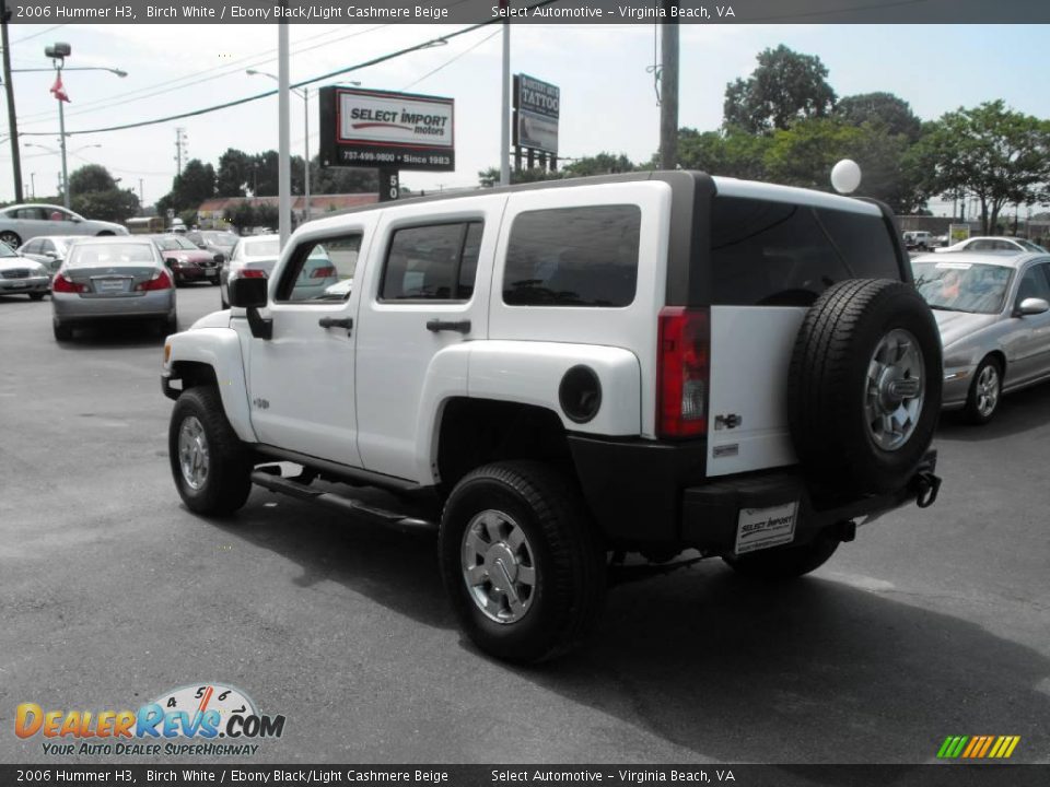 2006 Hummer H3 Birch White / Ebony Black/Light Cashmere Beige Photo #10