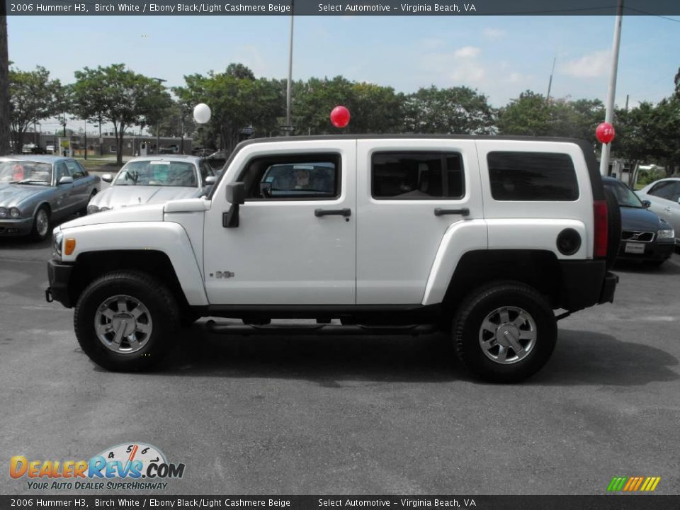 2006 Hummer H3 Birch White / Ebony Black/Light Cashmere Beige Photo #11