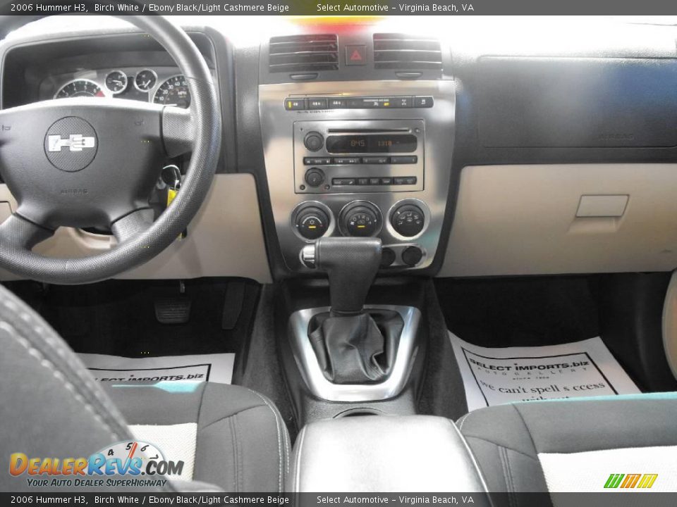 2006 Hummer H3 Birch White / Ebony Black/Light Cashmere Beige Photo #12