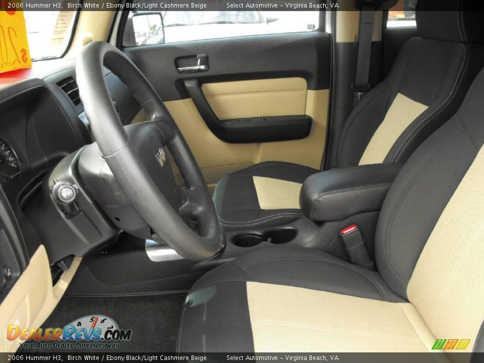 2006 Hummer H3 Birch White / Ebony Black/Light Cashmere Beige Photo #14