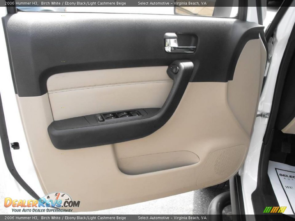 2006 Hummer H3 Birch White / Ebony Black/Light Cashmere Beige Photo #16