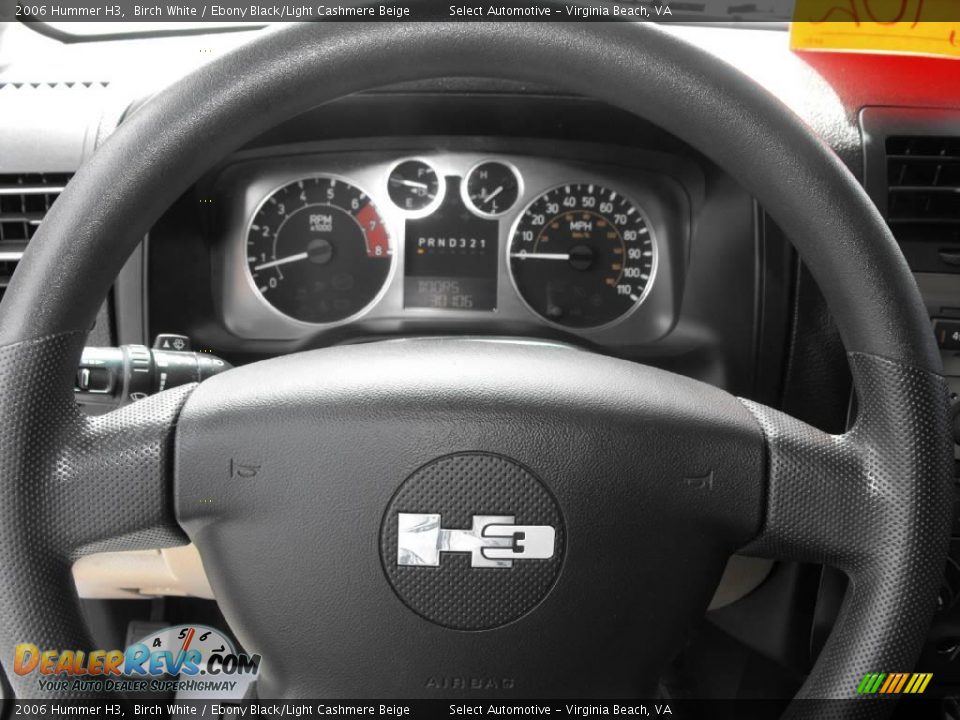 2006 Hummer H3 Birch White / Ebony Black/Light Cashmere Beige Photo #17