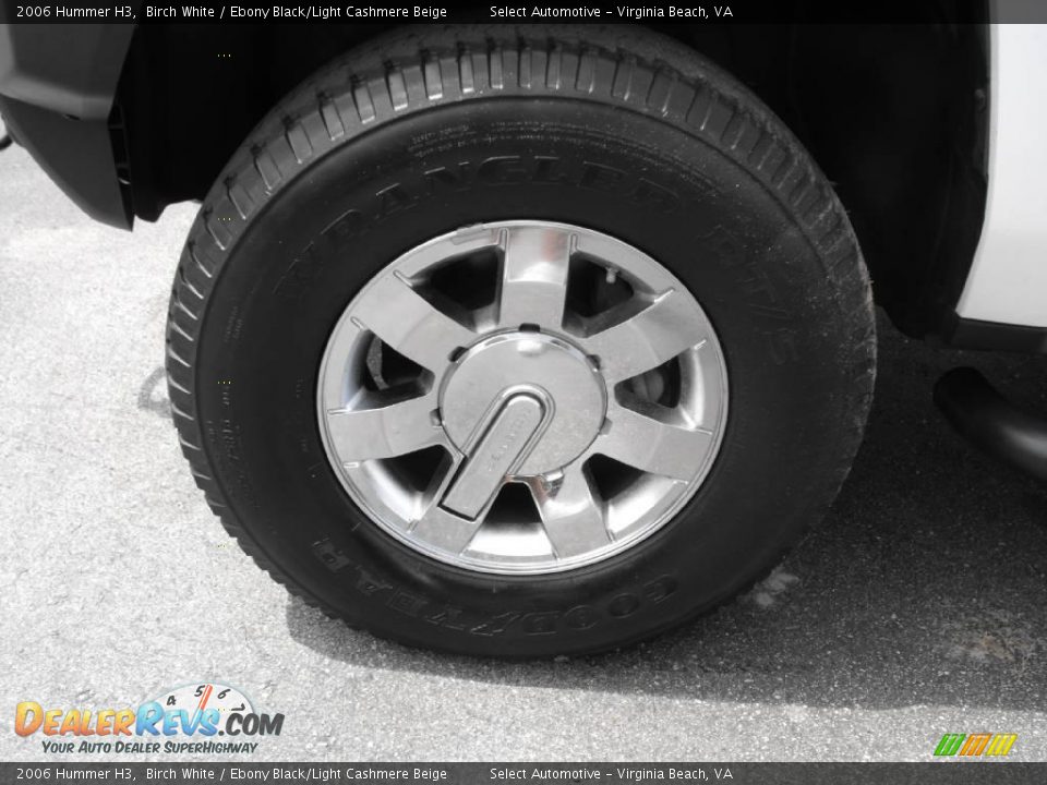 2006 Hummer H3 Birch White / Ebony Black/Light Cashmere Beige Photo #20