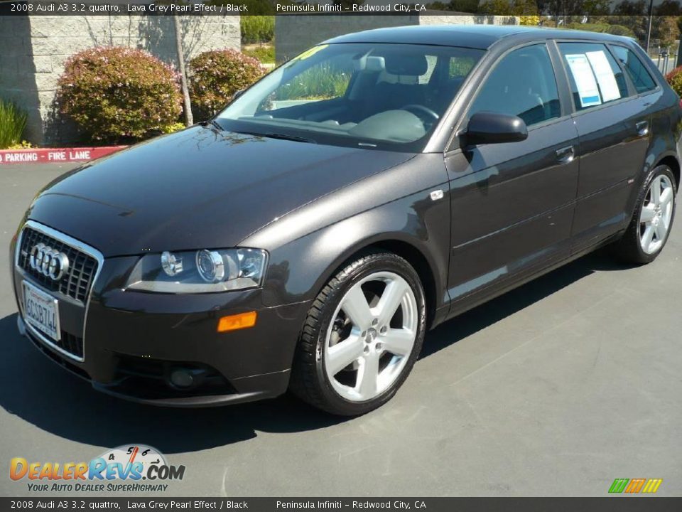 2008 Audi A3 3.2 quattro Lava Grey Pearl Effect / Black Photo #1