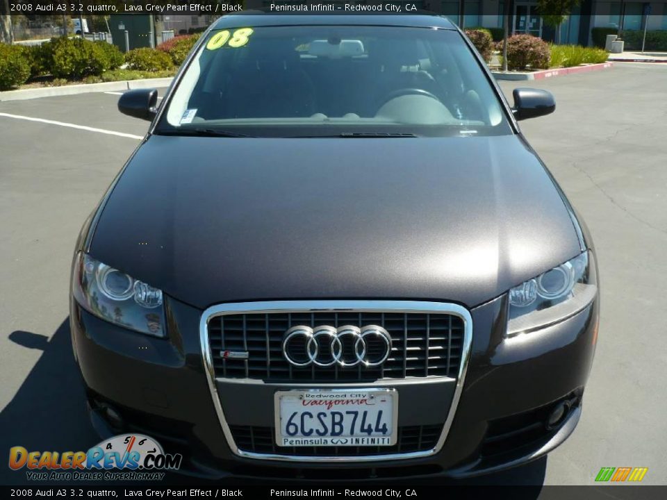 2008 Audi A3 3.2 quattro Lava Grey Pearl Effect / Black Photo #2