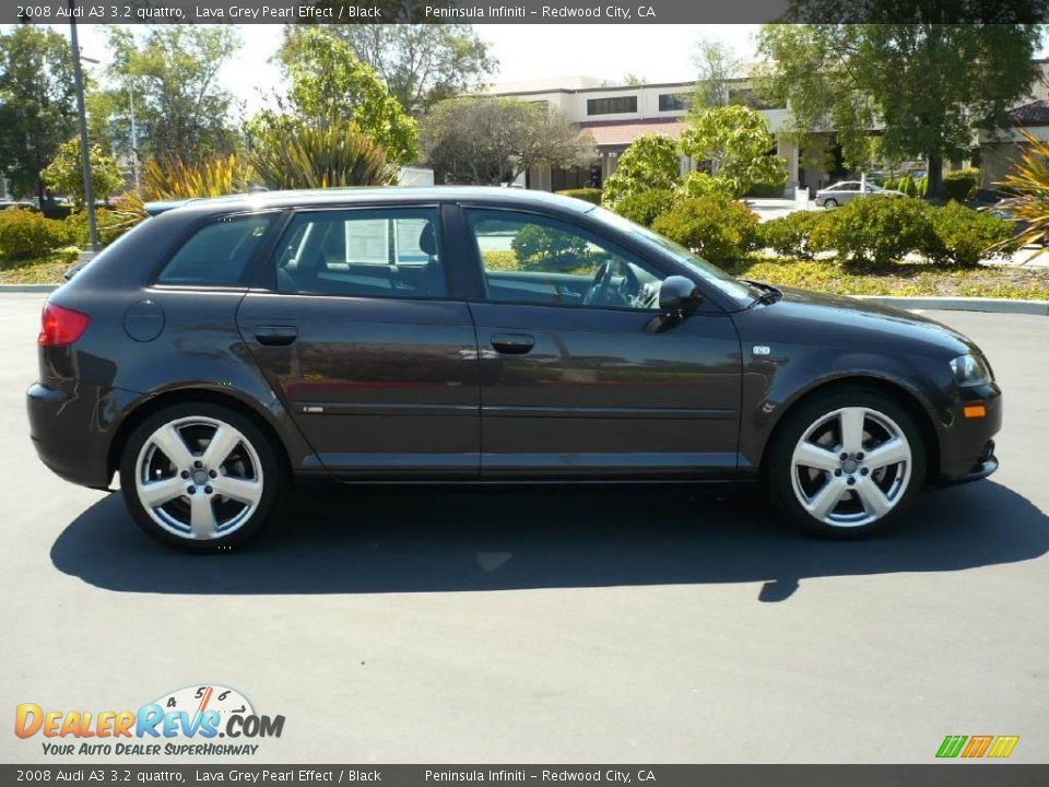 2008 Audi A3 3.2 quattro Lava Grey Pearl Effect / Black Photo #9