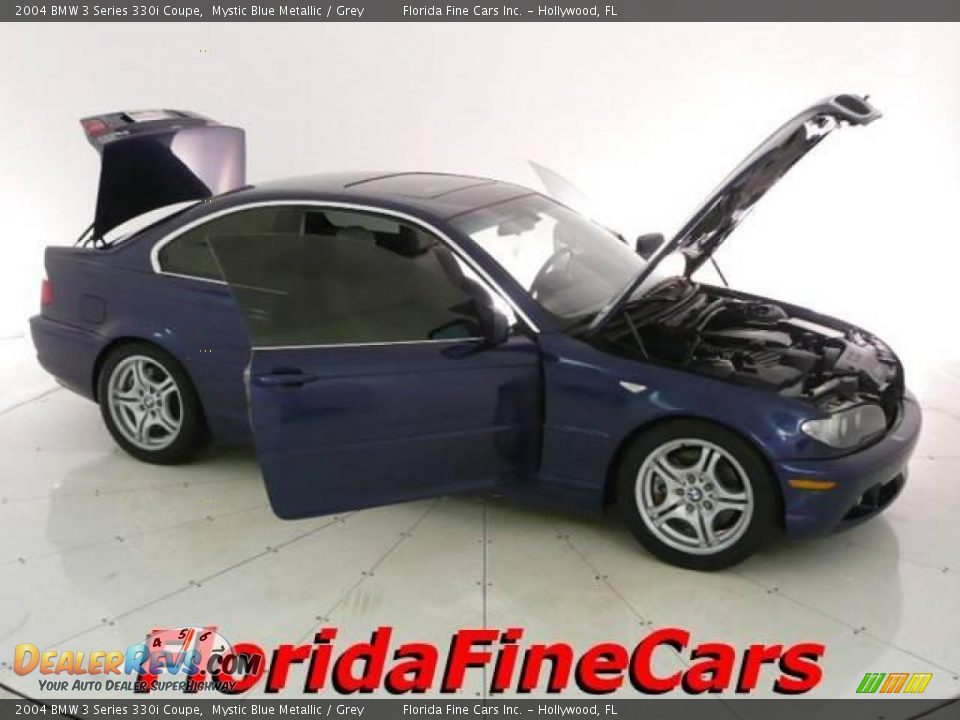 2004 BMW 3 Series 330i Coupe Mystic Blue Metallic / Grey Photo #7