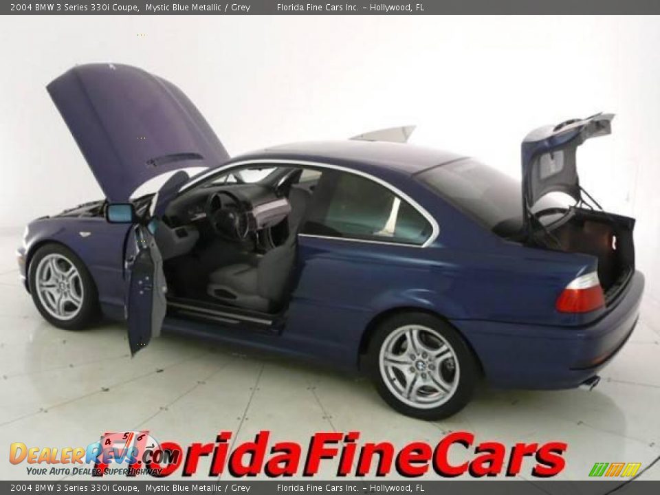 2004 BMW 3 Series 330i Coupe Mystic Blue Metallic / Grey Photo #8