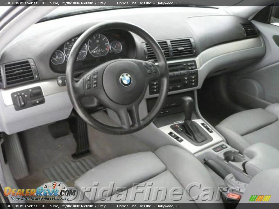 2004 BMW 3 Series 330i Coupe Mystic Blue Metallic / Grey Photo #12