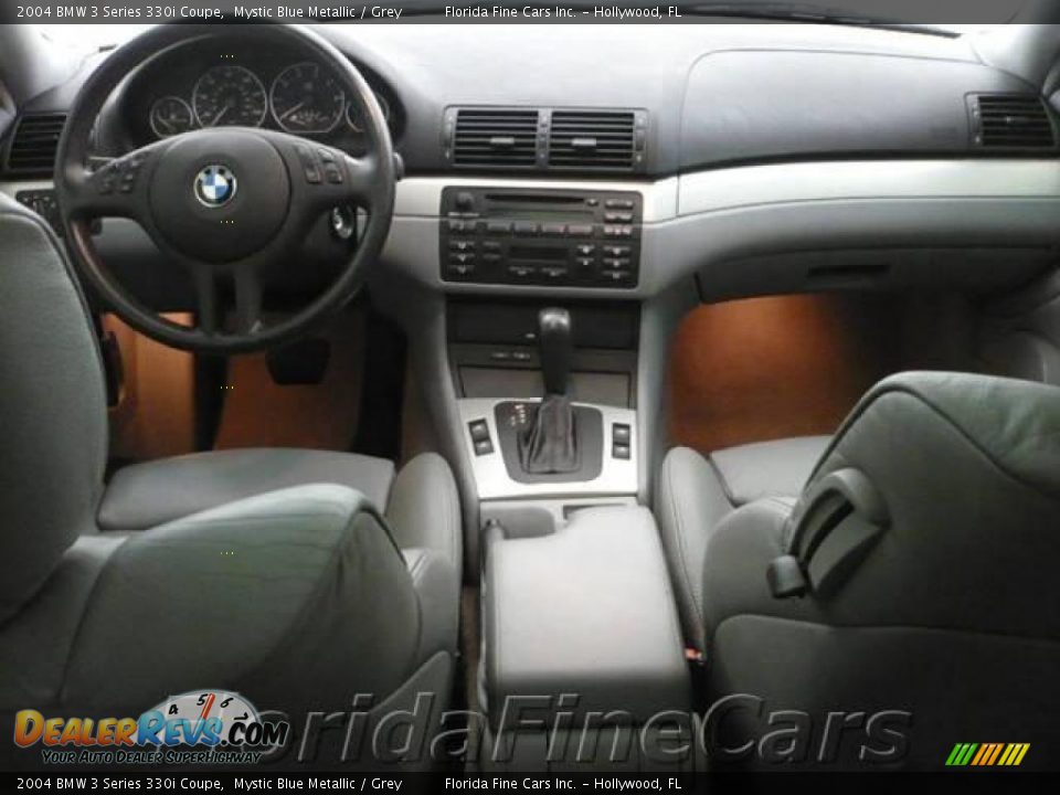 2004 BMW 3 Series 330i Coupe Mystic Blue Metallic / Grey Photo #15
