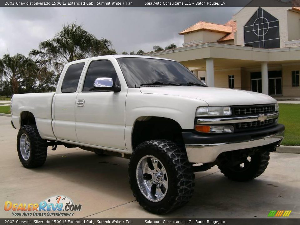 2002 Chevrolet Silverado 1500 LS Extended Cab Summit White / Tan Photo #1