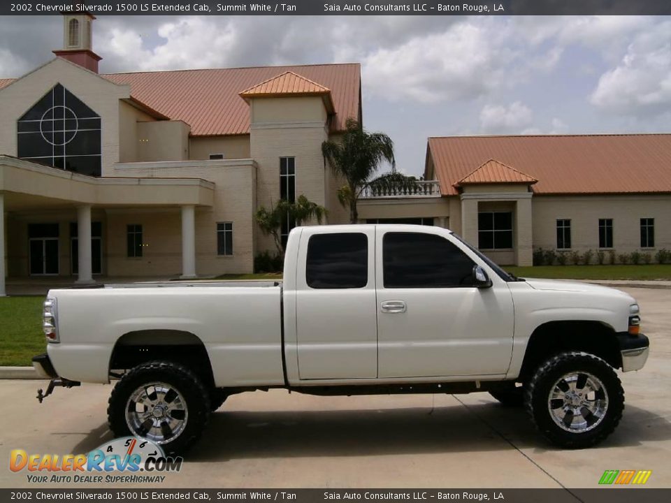 2002 Chevrolet Silverado 1500 LS Extended Cab Summit White / Tan Photo #2