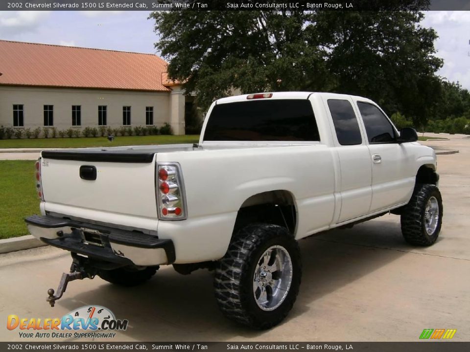 2002 Chevrolet Silverado 1500 LS Extended Cab Summit White / Tan Photo #3