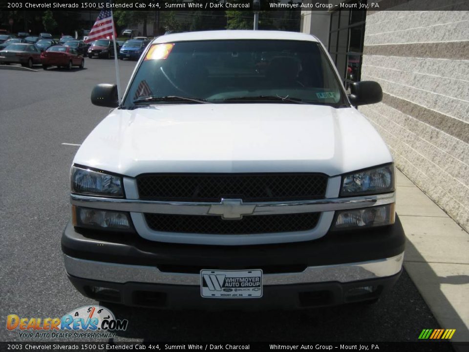 2003 Chevrolet Silverado 1500 LS Extended Cab 4x4 Summit White / Dark Charcoal Photo #3