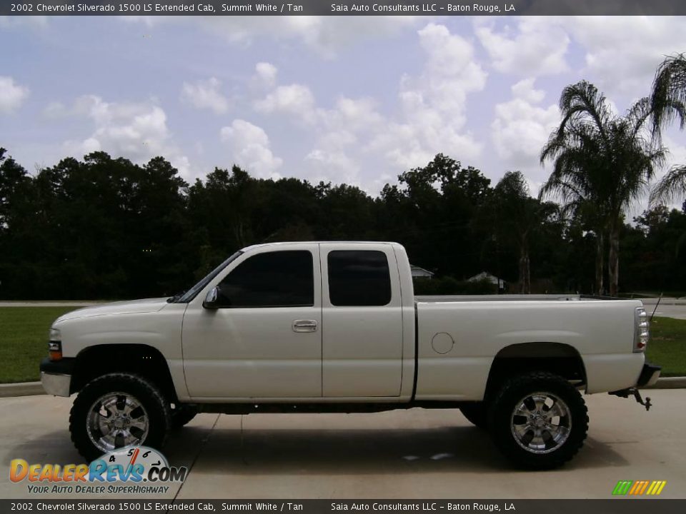 2002 Chevrolet Silverado 1500 LS Extended Cab Summit White / Tan Photo #6