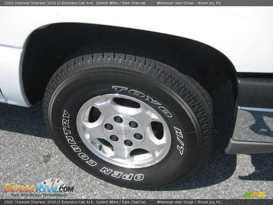 2003 Chevrolet Silverado 1500 LS Extended Cab 4x4 Summit White / Dark Charcoal Photo #5