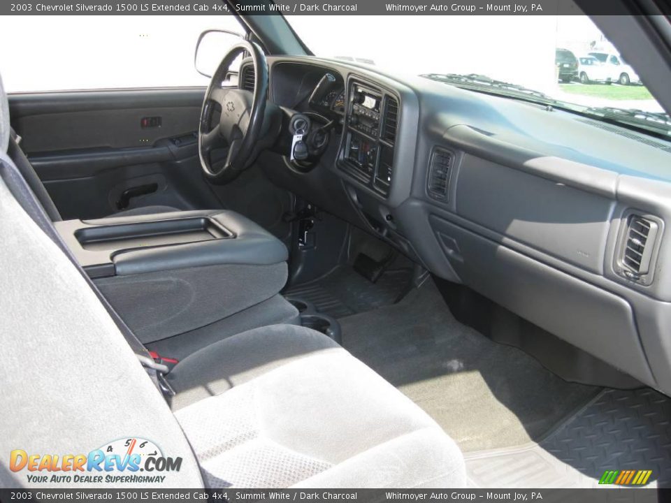 2003 Chevrolet Silverado 1500 LS Extended Cab 4x4 Summit White / Dark Charcoal Photo #6