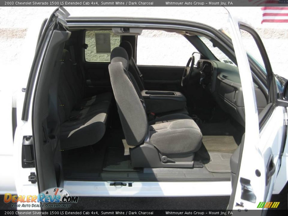 2003 Chevrolet Silverado 1500 LS Extended Cab 4x4 Summit White / Dark Charcoal Photo #7