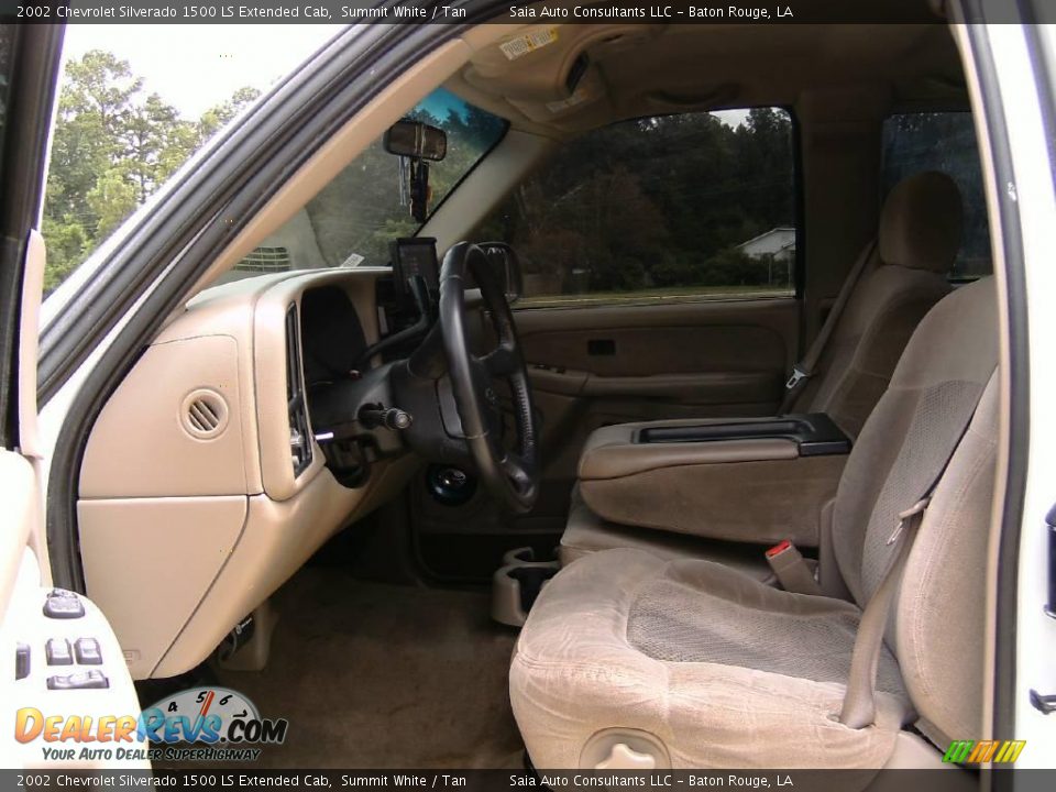 2002 Chevrolet Silverado 1500 LS Extended Cab Summit White / Tan Photo #9