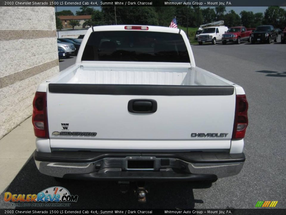 2003 Chevrolet Silverado 1500 LS Extended Cab 4x4 Summit White / Dark Charcoal Photo #9