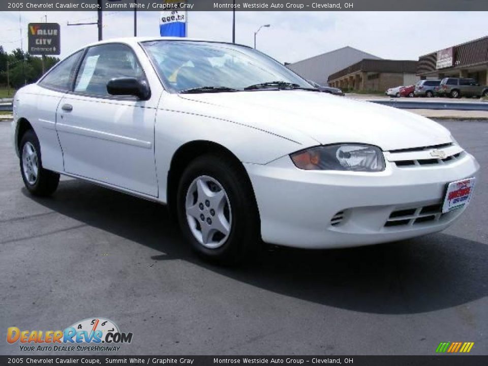 2005 Chevrolet Cavalier Coupe Summit White / Graphite Gray Photo #7