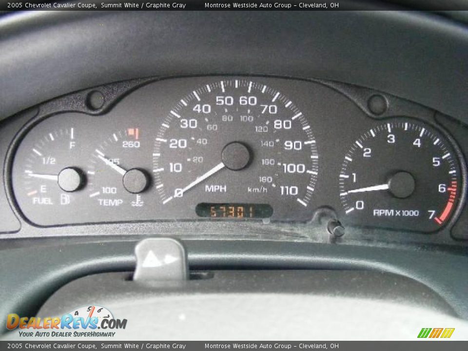 2005 Chevrolet Cavalier Coupe Summit White / Graphite Gray Photo #17