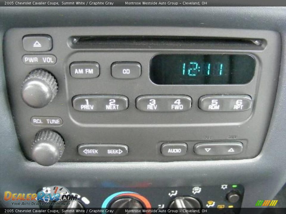 2005 Chevrolet Cavalier Coupe Summit White / Graphite Gray Photo #20