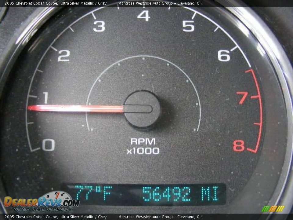 2005 Chevrolet Cobalt Coupe Ultra Silver Metallic / Gray Photo #18