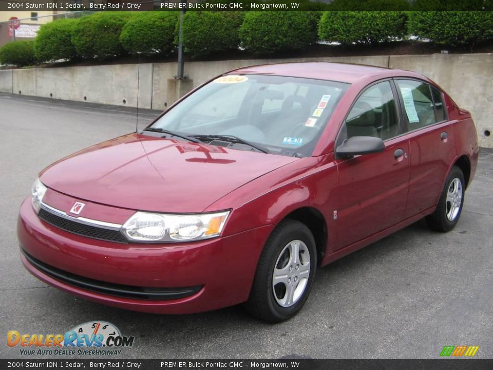 2004 Saturn ION 1 Sedan Berry Red / Grey Photo #2