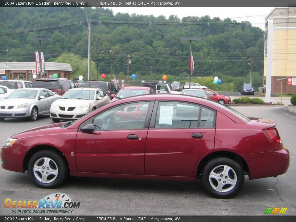 2004 Saturn ION 1 Sedan Berry Red / Grey Photo #3