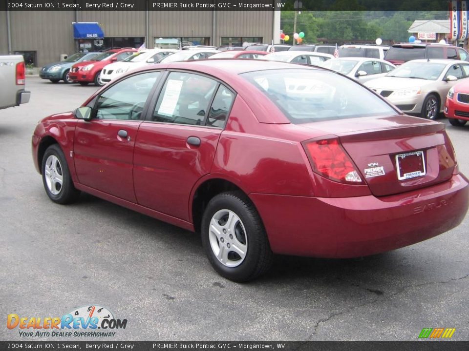 2004 Saturn ION 1 Sedan Berry Red / Grey Photo #4