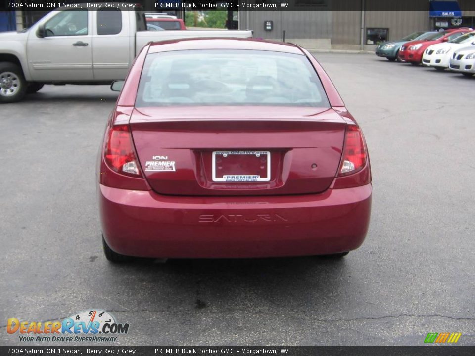 2004 Saturn ION 1 Sedan Berry Red / Grey Photo #5