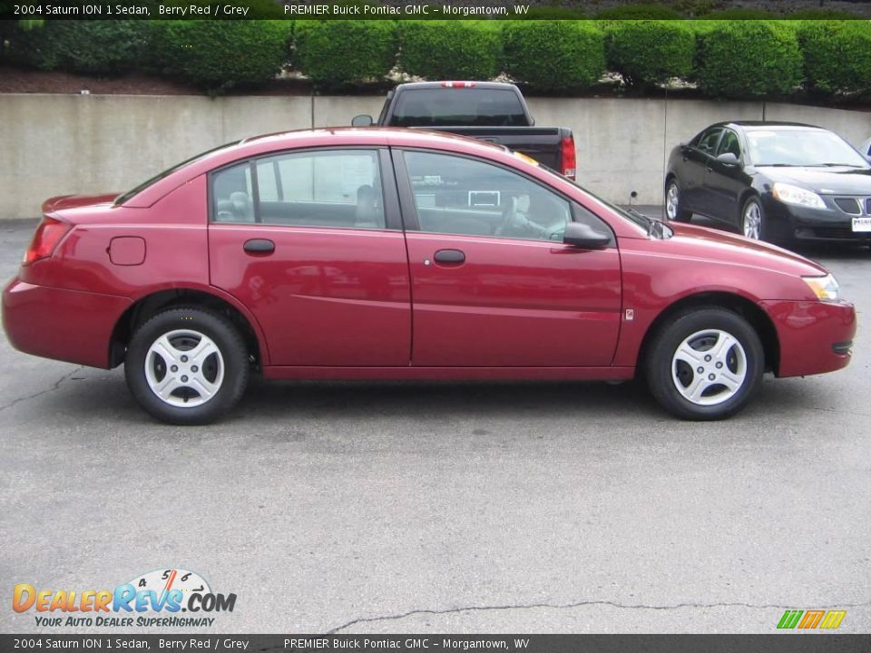 2004 Saturn ION 1 Sedan Berry Red / Grey Photo #7