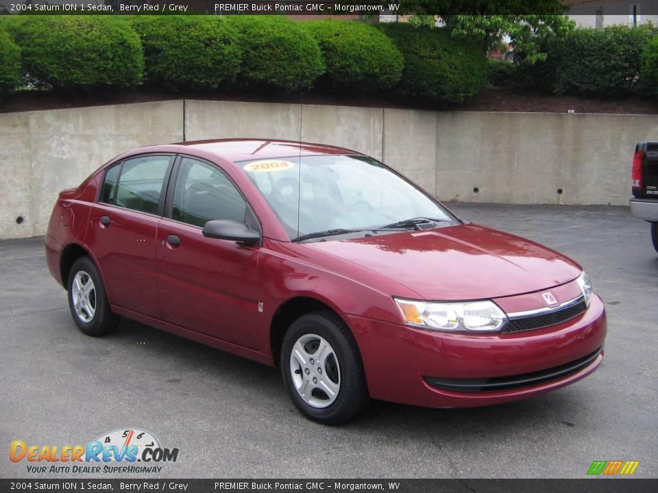 2004 Saturn ION 1 Sedan Berry Red / Grey Photo #8